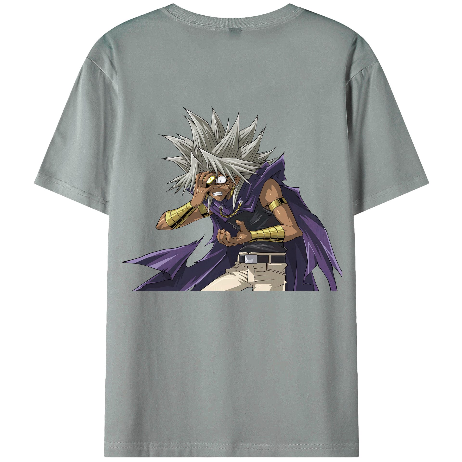 （画像用） 遊☆戯☆王 Yu-Gi-Oh! 綿100％ メンズ半袖Tシャツ（バックプリント） 通気性
